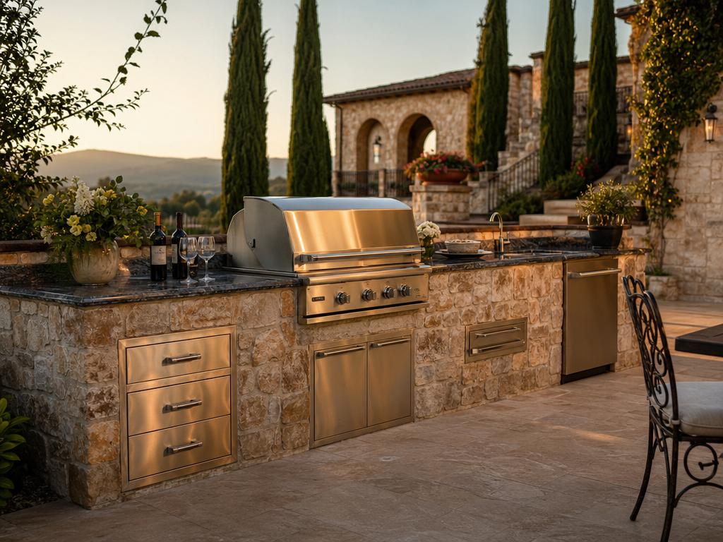 Barbecue in pietra toscana